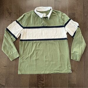 Goodfellow & Co Green and White Polo Shirt